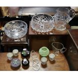 Various items of decorative china & glassware.