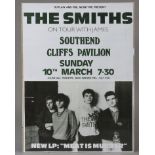 A 1980s concert poster “The Smith’s on Tour with James, Southend Cliffs Pavilion, Sunday 10th March”