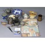 Various items of decorative china, pottery, platedware, etc.