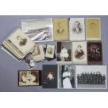 A collection of assorted vintage family photographs & cabinet cards.