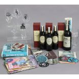 Three bottles of Fuller’s Limited Edition Vintage ale with contents, boxed; & various items of