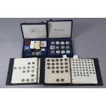 Various Victorian & later (pre-1947) silver coins & copper/bronze coins, commemorative crowns & meda