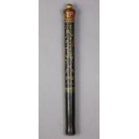 A George IV painted wooden ceremonial truncheon dated 1828, 19¼” long.