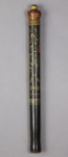 A George IV painted wooden ceremonial truncheon dated 1828, 19¼” long.