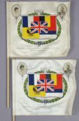 Two early 20th century souvenir flags from the “Clara Butt-Rumford concert of the Royal Albert