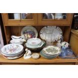 Various items of decorative china, pottery, & glassware, part w.a.f.