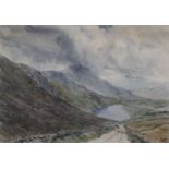Manner of SAMUEL LUCAS (1805-1870) Thirlmere, Lake District from an elevated viewpoint. Watercolour: