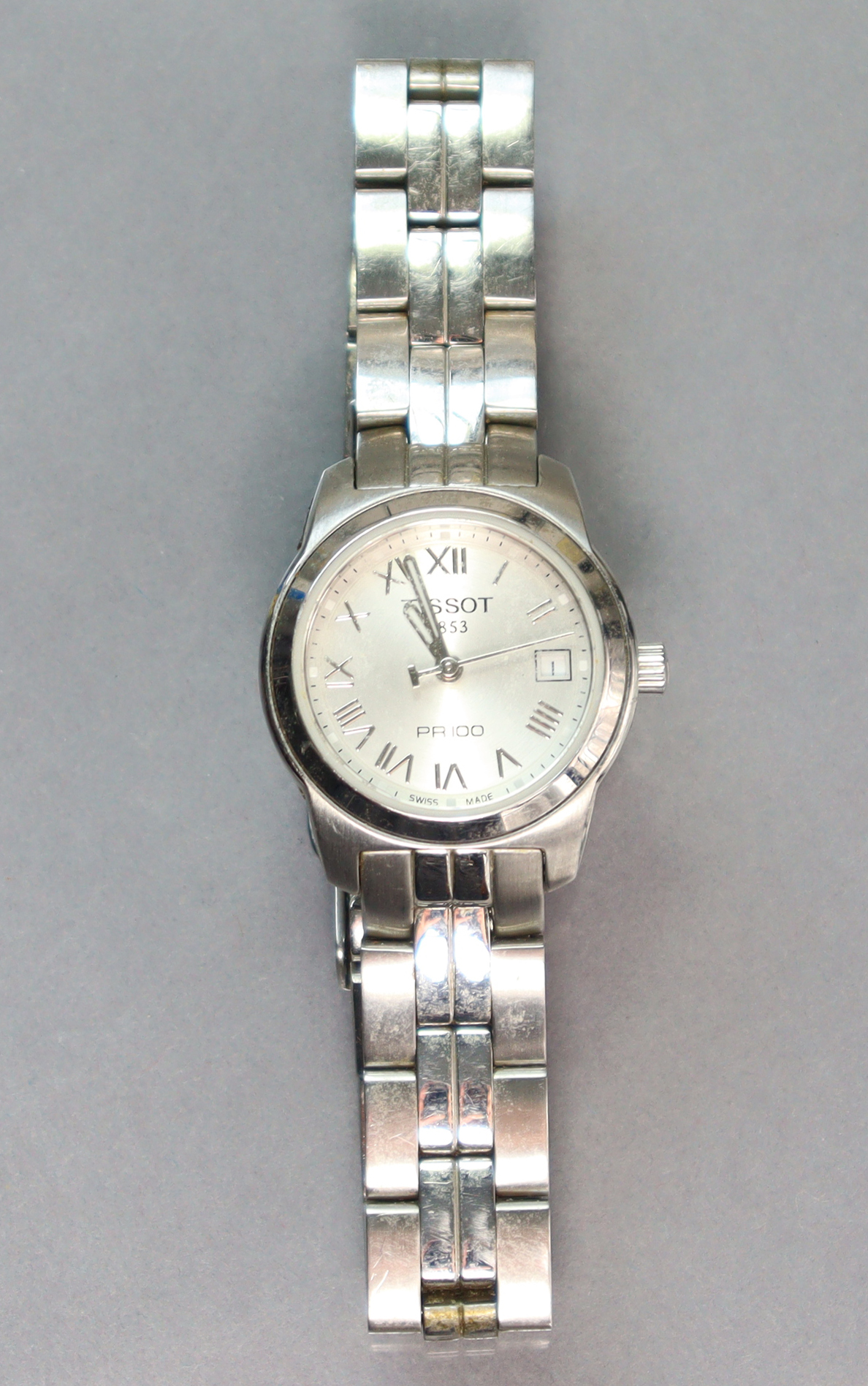 A Tissot PR100 stainless steel ladies’ bracelet watch. - Image 2 of 5