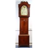 A late 18th/early 19th century mahogany longcase clock, the painted 13” dial signed “Roberts,