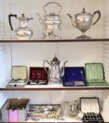 Various items of silver-plated ware, etc.
