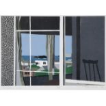 PETER DAVIES (b. 1953) “The Godrevy Window”, linocut on paper, inscribed, numbered 4/8, signed &