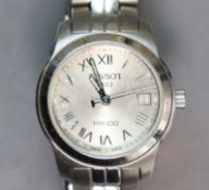A Tissot PR100 stainless steel ladies’ bracelet watch.