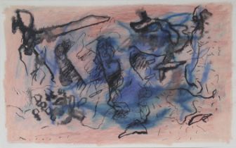 LIAM ROBERTS (Contemporary). An untitled abstract study. Signed to lower left; mixed media on paper: