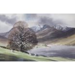DONALD B. CROSSLEY (1936-2014) “High Stile Range From Crunnock Water”, signed, Watercolour: 12½” x