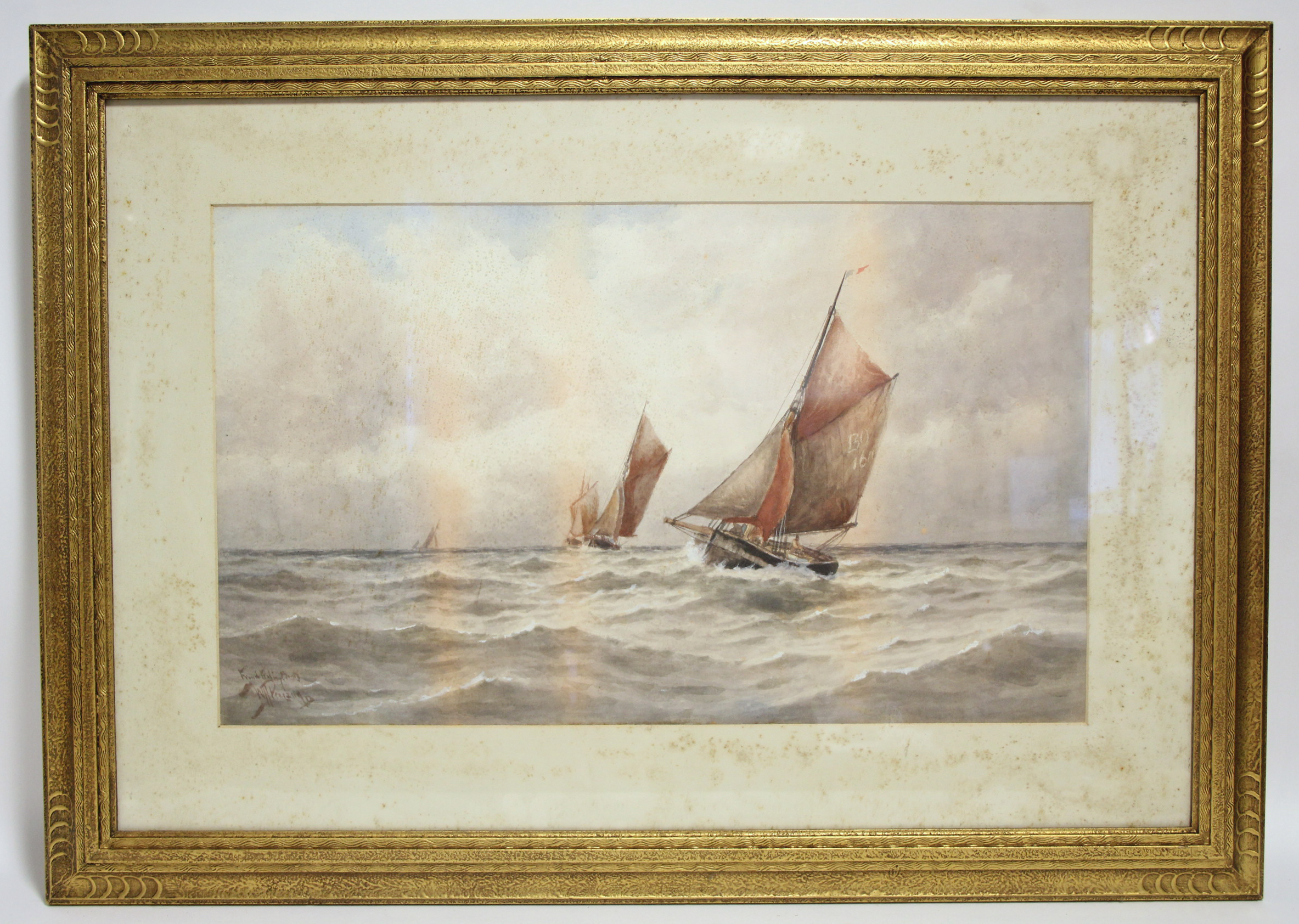 WILLIAM HENRY PEARSON (Late 19th/early 20th century). A pair of maritime paintings titled: "French - Image 3 of 6