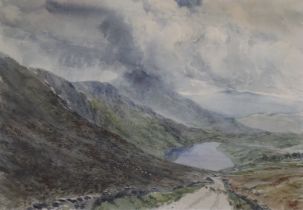 Manner of SAMUEL LUCAS (1805-1870) Thirlmere, Lake District from an elevated viewpoint. Watercolour: