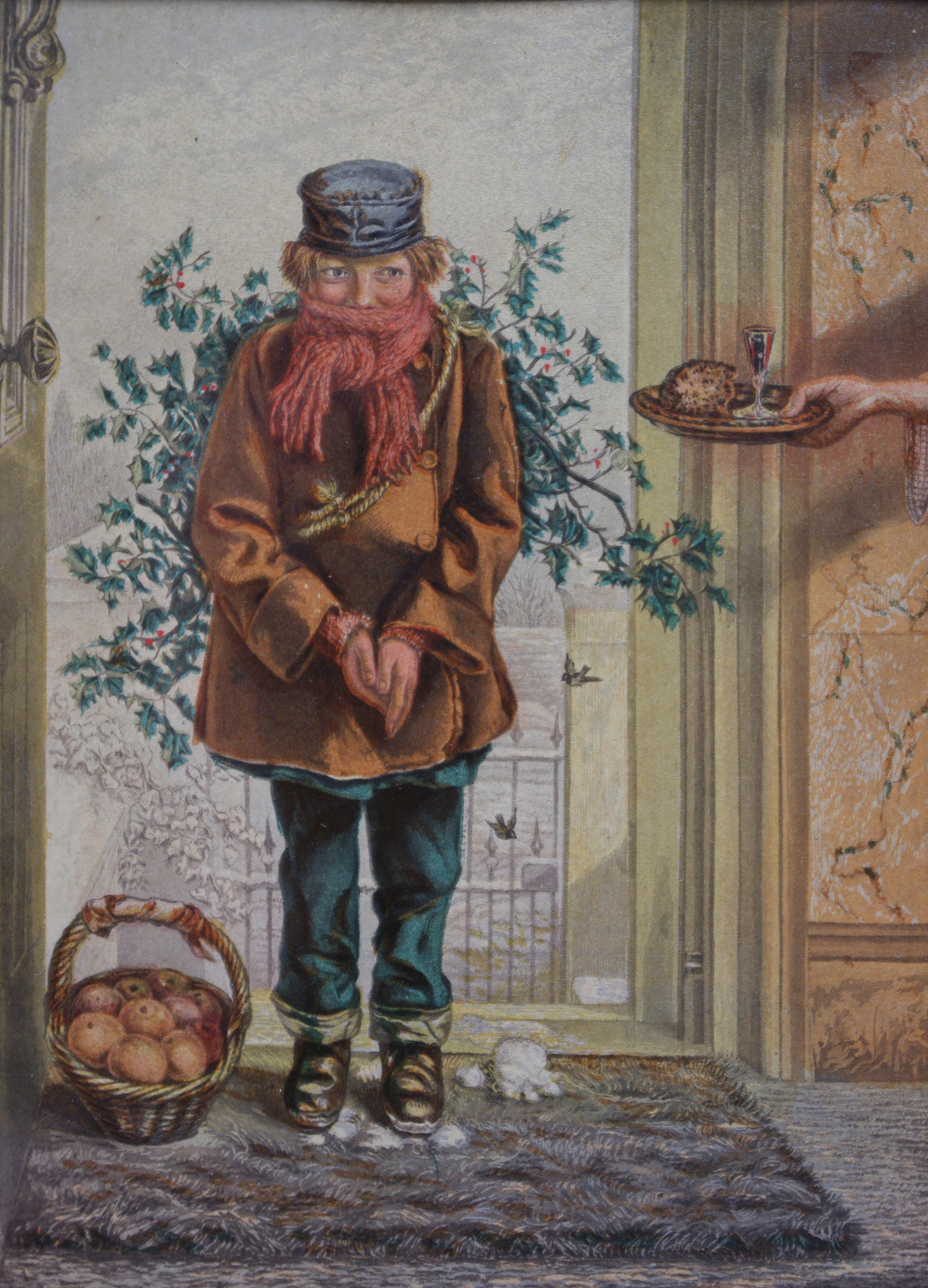 A Baxter print (Baxter No. 261 “Christmas Time”), 6” x 4¼”; another (Baxter No. 357 “Little Red - Image 3 of 3