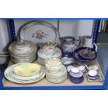 Various items of decorative china, pottery, glassware, etc, part w.a.f.