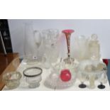 Various items of Victorian & later coloured & plain glassware, part w.a.f.