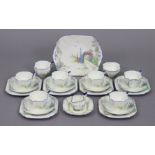 A Shelley china “Archway of Roses” twenty-three piece part tea service, part w.a.f.