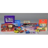 Three Esso die-cast scale model delivery vehicles; a Cameo Chocolate collection box set; & various