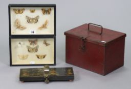 Two taxidermist’s displays each titled to reverse “British Lepidoptera”, in matching glazed
