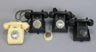 Ten various vintage & later telephones.