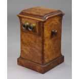 ANOTHER VICTORIAN BURR-WALNUT TABLE-TOP STEREOSCOPE CABINET VIEWER, 26cm wide x 44cm high x 28cm