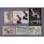 Two 1960’s French programmes – “Moulin Rouge” & “Folies Bergere”; a “Manfreds” manual autographed by