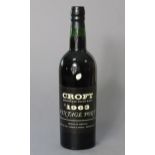 A bottle of Croft 1963 Vintage Port (750ml).