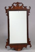 A 19th century Swansea-type rectangular wall mirror in a mahogany frame (slight faults), 46.5cm wide