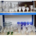 Various assorted glass drinking vessels.