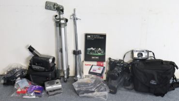 Various cameras & camera accessories.