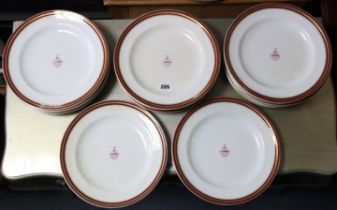 A set of twenty Barnicott & Banfield “Crystal Palace” dinner plates, 10¼” diameter.