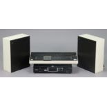 A Bang & Olufsen “Beomaster 1001” tuner/amplifier; a ditto pair of speakers; & a Philips cd