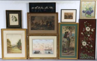 Various decorative paintings & prints.