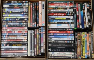 Approximately two hundred various DVDs.