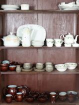 Various items of decorative dinner, tea, & coffee ware.