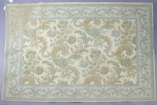 A Laura Ashley Home small Persian pattern rug of light blue ground