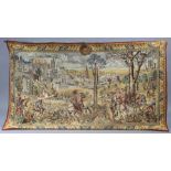 A Flanders Tapestries (Belgian) tapestry in the 17thC style depicting a hunting scene, 210cm x 120cm
