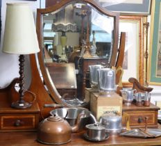 A Picquot ware four-piece tea service (two items boxed); various items of stainless-steel