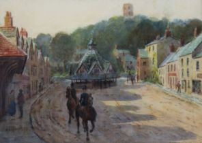 ALFRED OLIVER TOWNSEND R.W.A. (1846-1917) Market Cross, Dunster, signed & dated ’97 (?),