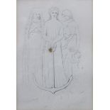 Attributed to JOHN FLAXMAN, R.A. (1755-1826) A religious figure study, pencil on paper, 13cm x