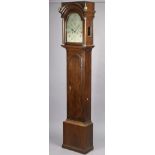 A LATE 18TH CENTURY LONGCASE CLOCK, SIGNED “THOMAS FIELD, BATH” to the 12” silvered dial, with