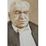 SAM WALSH (1934-1989) Portrait of the artist’s father, bust-length, signed lower left, Watercolour