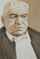 SAM WALSH (1934-1989) Portrait of the artist’s father, bust-length, signed lower left, Watercolour