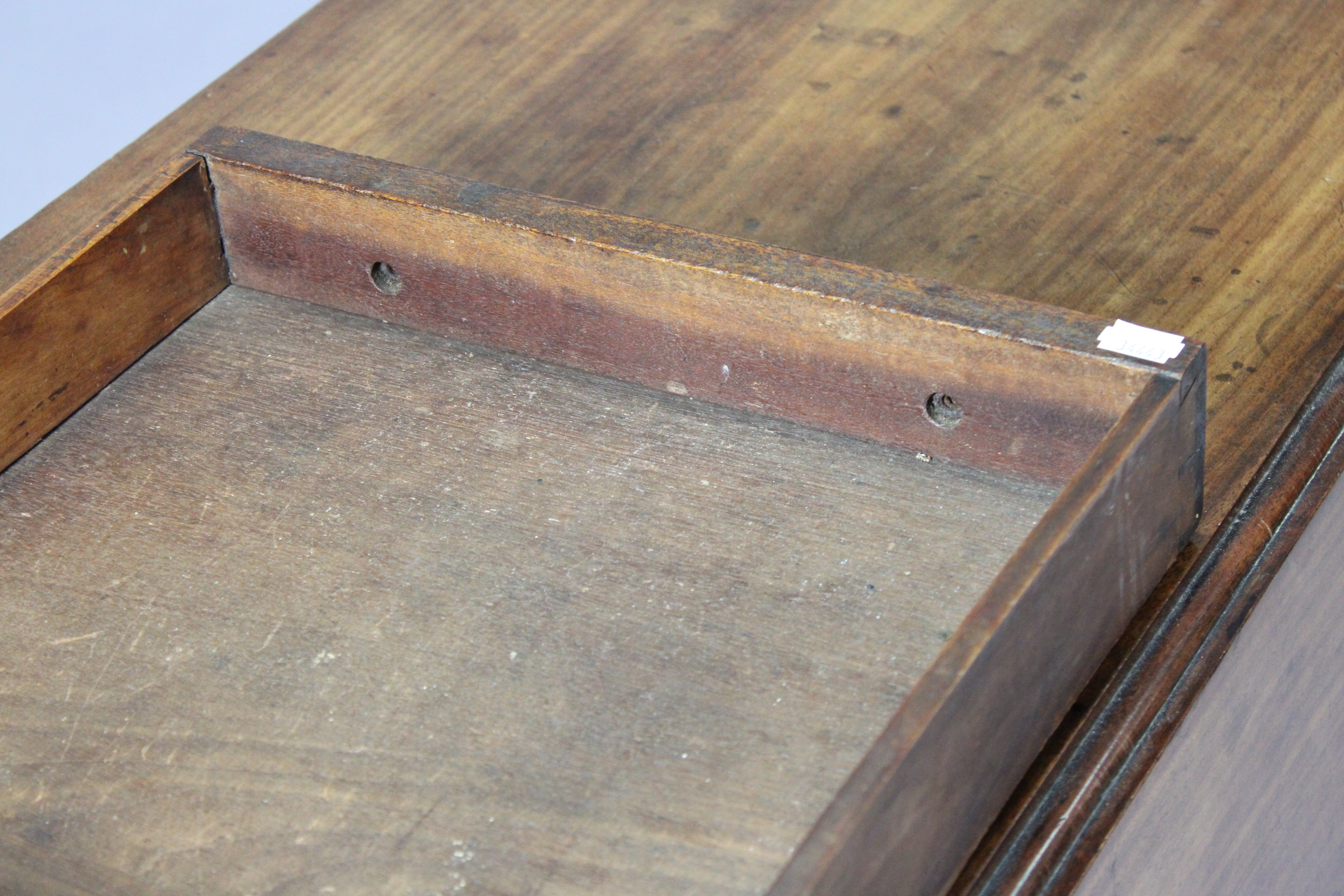 A Victorian mahogany Pembroke table, fitted with a drawer to one end, on turned tapering legs with - Image 4 of 4