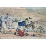 THOMAS ROWLANDSON (1756-1827) “Bath Races”, coloured engraving, 22.5cm x 32.5cm, framed & glazed (