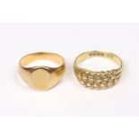 A late Victorian 18ct. gold wheat-ear design ring, London hallmarks for 1897, size: O, weight: 5.