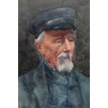 ENGLISH SCHOOL, early 20thC A head & shoulders portrait of a sea captain, signed indistinctly
